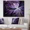 Designart - Glittering Purple Fractal Flower - Floral Canvas Art Print
